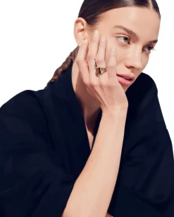 Tom Wood<Tom Wood Cushion Tiger Eye Ring Sølv