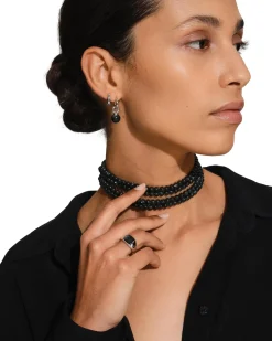 Tom Wood<Tom Wood Kay Ring Black Larvikite Ring