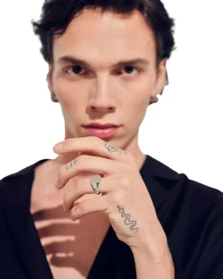 Tom Wood<Tom Wood Kay Ring Satin Ring Sølv