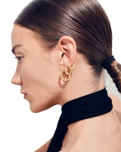 Tom Wood<Tom Wood Nova Hoops Small Gold Øredobber Gull