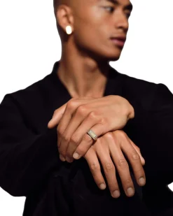 Tom Wood<Tom Wood Peaky Ring Gold Top Ring Sølv Og Gull