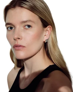 Tom Wood<Tom Wood Step Huggies Duo CZ Øredobber Sølv Og Gull