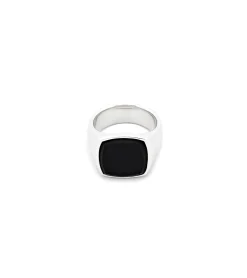 Tom Wood<Tom Wood The Cushion Black Onyx Ring Sølv