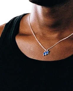 Twojeys<TwoJeys Tilted Enameled Necklace Smykke Sølv / Blå