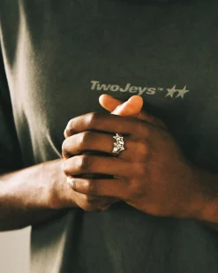 Twojeys<TwoJeys Tilted Icon Ring Ring Sølv