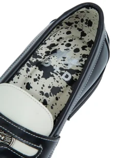 Twojeys|Sko<TwoJeys Wild Horse Penny Loafer Sko Hvit Og Sort