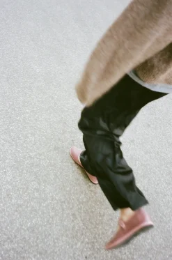 Sko<Yori Jomo Mary Jane Flats Velluto Sko Rosa