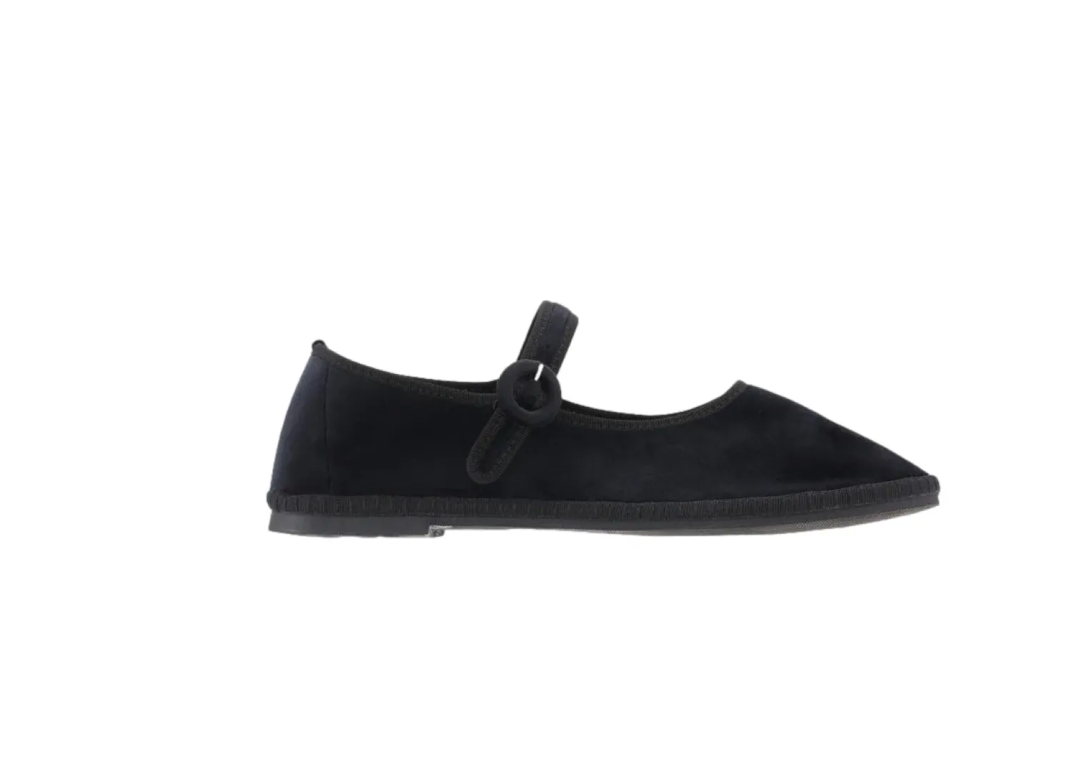 Sko<Yori Jomo Mary Jane Flats Velluto Sko Sort